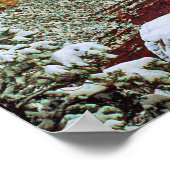 Poster Grand Canyon en hiver avec la citation Emerson (Coin)