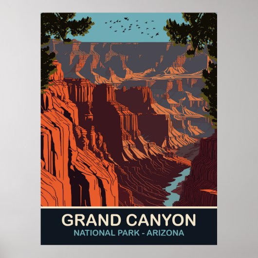 Poster Grand Canyon, Parc National, Arizona, Voyage (Devant)