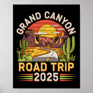 Poster Grand Canyon Road Trip 2025 - Vacances d'été
