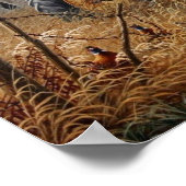 Poster Grand Cerf Buck Confrontation à la ferme (Coin)