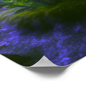 Poster Grand champignon gris - Vert & Indigo (Coin)