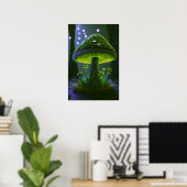 Poster Grand champignon gris - Vert & Indigo (Bureau à domicile)