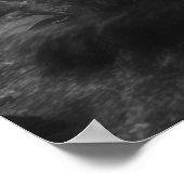 Poster Grand Champignons Lumineux - Noir & Blanc (Coin)