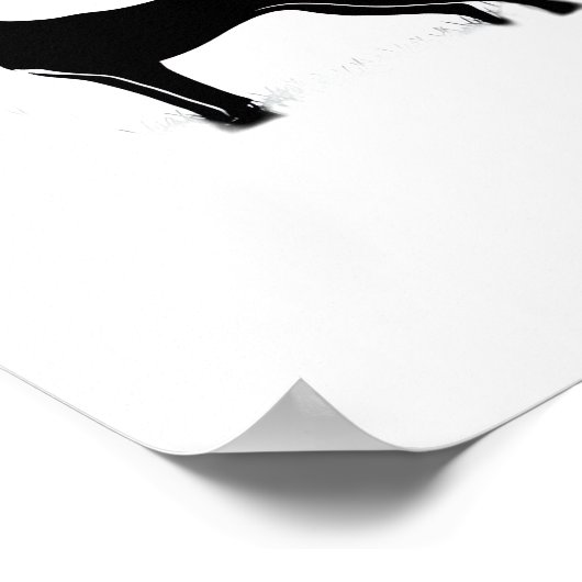 Poster Grand Chien Danois - Halloween Lune Silhouette Cla (Coin)