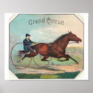 Poster Grand Circuit Vintage Horse Racing
