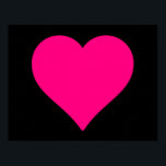 Poster Grand Coeur rose<br><div class="desc">Grand coeur rose. Lumineux, gai et amusant. Cool fou.</div>