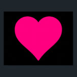 Poster Grand Coeur rose<br><div class="desc">Grand coeur rose. Lumineux,  gai et amusant. Cool fou.</div>