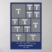 Poster Grand Collage de photos commémoratives avec vos ph (Devant)
