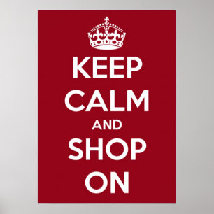 Poster Grand Conserver le calme et faire du shopping sur
