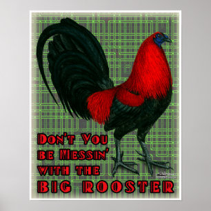 Poster Grand Coq Rouge