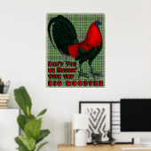 Poster Grand Coq Rouge (Bureau à domicile)