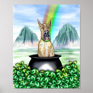 Poster Grand Danois Bringé Pot d'Or