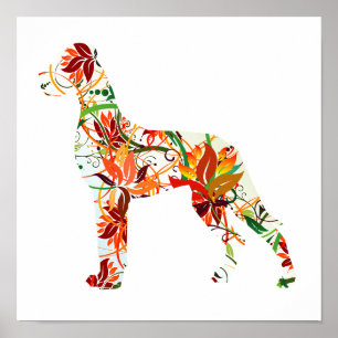 Poster Grand Danois d'automne