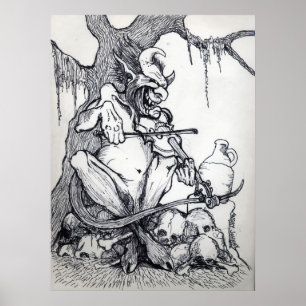 POSTER "GRAND DIABLE FIDDLIN DE FAT "