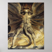 Poster Grand dragon rouge par William Blake (Devant)