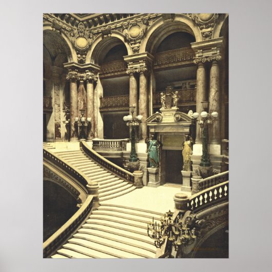 Poster Grand Escalier de l'Opéra de Paris (Devant)