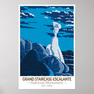 Poster Grand Escalier Escalante Monument National Utah
