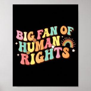 Poster Grand fan des droits de l'homme - égalité & ju