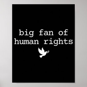 Poster Grand Fan Des Droits De L'Homme Protestation Rétro