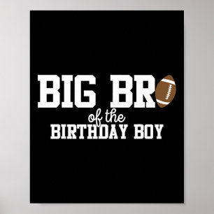 Poster Grand Frère De L'Anniversaire Garçon Football Aîné