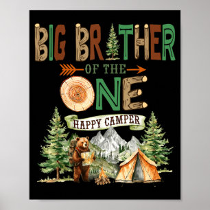 Poster Grand frère de l'unique campeur heureux pour son 1