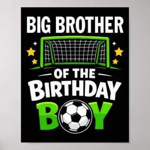 Poster Grand Frère Du Garçon D'anniversaire Foot Ll Famil