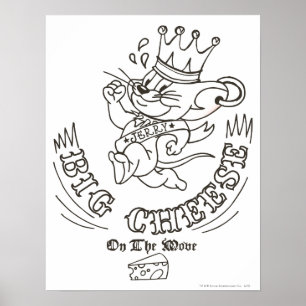 Poster Grand Fromage Jerry Sur La Lune 1