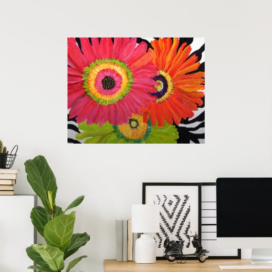 Poster Grand Gerber Daisies Imprimer (Bureau à domicile)