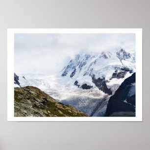 Poster Grand glacier dans les alpes suisses