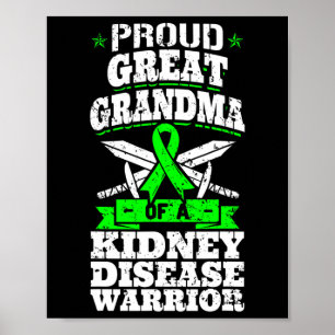 Poster Grand Grand-Mère D'Une Maladie Du Rein Guerrier Re