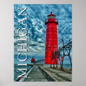 Poster Grand Haven Lighthouse | Michigan (Devant)