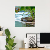 Poster Grand héron bleu (Bureau à domicile)