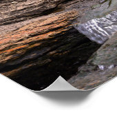 Poster Grand héron bleu aux chutes (Coin)