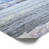 Poster Grand héron bleu sur la plage (Coin)