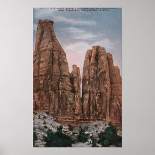 Poster Grand Junction, CO - Vue du monument national de C