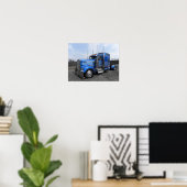 Poster Grand Kenworth bleu W900L (Bureau à domicile)