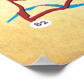 Poster Grand Lake OK road map -faun (Coin)