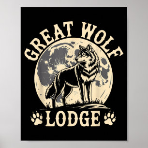 Poster Grand Lodge du Loup Hurlement de Loup Pleine Lune