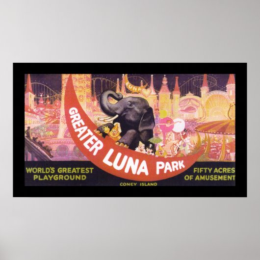 Poster Grand Luna Park (bordure) (Devant)