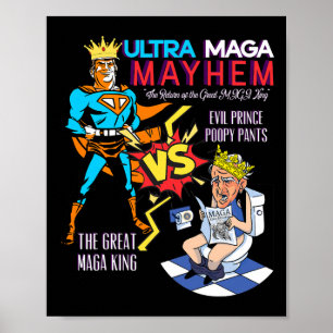 Poster Grand Maga King Donald Trump Biden Usa Ultra Maga