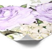 Poster Grand Mariage Floral Violet 6 tables (Coin)
