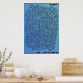 Poster Grand Maze bleu (Cuisine)