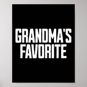 Poster Grand-mère amusante et 39 ; s Noir favori Classiqu