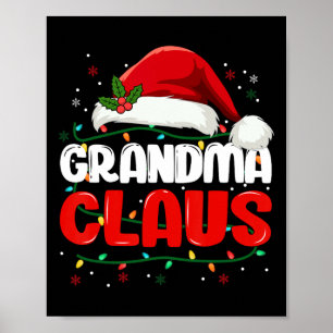 Poster Grand-mère Claus Noël Noël Noël Noël Père Noël Fem