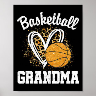 Poster Grand-mère de basket-ball Leopard Heart