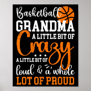 Poster Grand-Mère De Basketball Fier Grand-Mère D'Un Bask