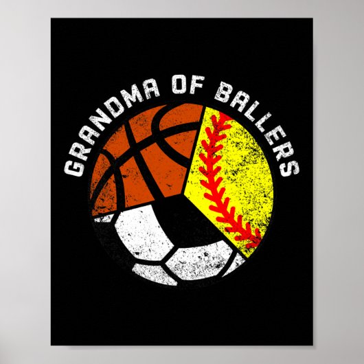 Poster Grand-Mère De Byllers Fun Softbyll Soccer Bysketby (Devant)