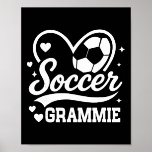 Poster Grand-mère de football Cœur Amour Joueur de footba