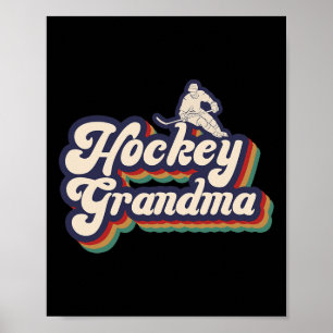 Poster Grand-mère de hockey sur glace d'un joueur de hock