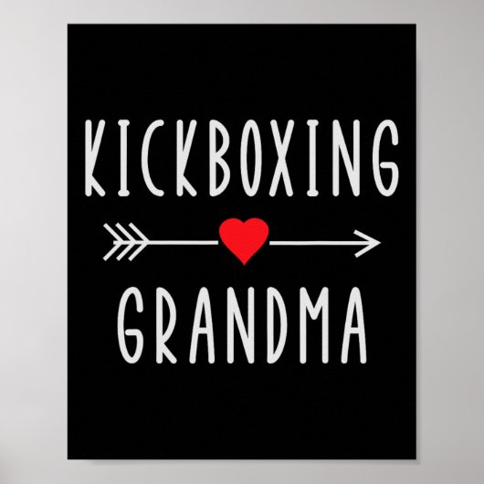 Poster Grand-mère de kickboxing fière Grand-mère de kickb (Devant)